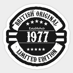 british original 1977 Sticker